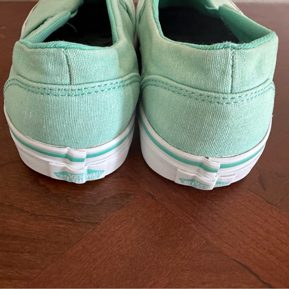 Mint Green Slip On VANS Women's Sneakers size 8 - Picture 9 of 16